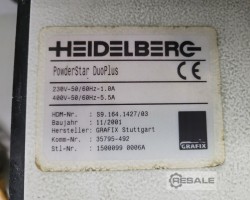 Maschine: HEIDELBERG PowderStar DuoPlus Trockenbestäuber