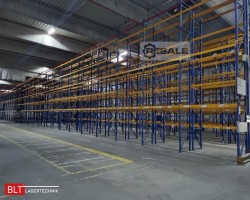 Maschine: JUNGHEINRICH DELTA ca. 50,40 lfm. 7,5m H Palettenregale