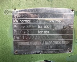 Maschine: NADROWSKI B5 S2 + G IV Dampfturbine