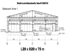 Maschine: THAL STAHLHALLEN 20x20x5m Stahlhalle Leichtbauhalle