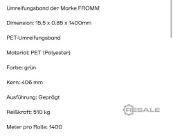 Maschine: FROMM PET Umreifungsband