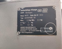 Maschine: WEBER Datapond 85 / Dialog 165V-SWA Waagen