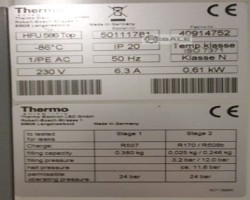 Maschine: THERMO SCIENTIFIC HeraFreeze HFU Ultra-Tiefkühlschrank