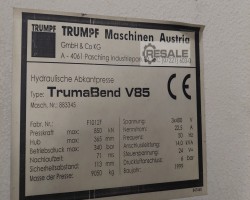 Maschine: TRUMPF Trumabend V85 x 2000 Abkantpressen