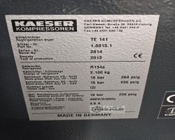 Maschine: KAESER  TE141 14,32m3/min dryer Kühltrockner Kaeser TE141