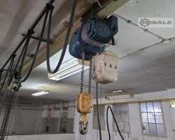 Maschine: DEMAG 13/3PF4 kg , Elektr.Laufkatze + C Schiene