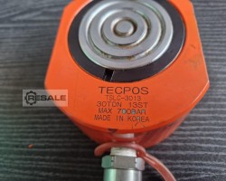 Maschine: TECPOS TSLC-3013 Kurzhub-Schwerlastzylinder 30 t 700 bar 13 mm Hub