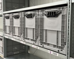 Maschine: SSI SCHäFER R3000 KISTENR Regallänge: 3,29 lfm. Fachbodenregale