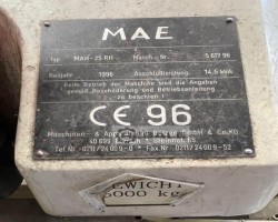 Maschine: MAE 25 RH Sonstige Richtmaschinen