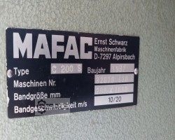 Maschine: MAFAC C 200 S Bandschleifmaschinen