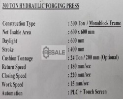 Maschine: OZKOC 300T Hydraulische Pressen