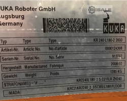 Maschine: KUKA KR240L180-2 2000 Industrieroboter