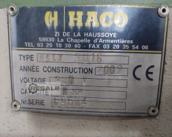 Maschine: HACO HSLX 3016 Tafelscheren (hydraulisch)