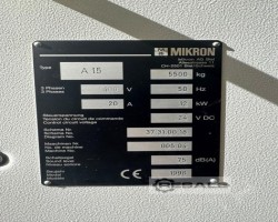 Maschine: PFAUTER MIKRON A 15 CNC Zahnradabwälzfräsmaschinen