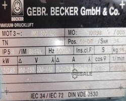 Maschine: BECKER DVT 2.60 Druck-  und  Vakuumpumpe