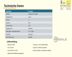 Maschine: HEXAGON Absolute Arm 8530 mit AS1 Messmaschinen