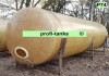 Maschine:  liegend auf 3 Stahlsockeln P74 Polyestertank 18.000 L GFK-Tank Lagerbehälter