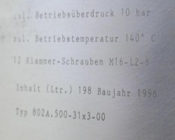 Maschine:  Kerzenfilter, Sterilfilter Filter