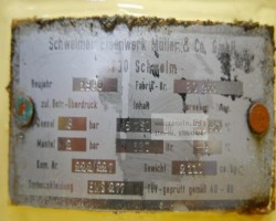 Maschine:  Sektdrucktank 5.750 Ltr. 8 bar Funkelnder Druckbehälter 5.750 l 8 bar