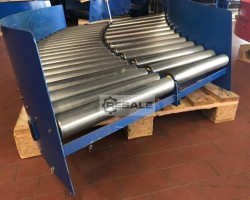 Maschine: BUDDE  Rollenbahnkurve 90° mit 15cm Neigung