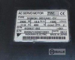 Maschine: JASKAWA ELECTRIC SGMGH-30D2A6C-OY, 2,9KW, 1500 AC Servo Motor,