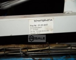 Maschine: SCHWINGHANDL  Scherenbubtisch mit angetriebene Rollenbahn