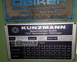 Maschine: KUNZMANN Universalfräsmaschine UF6/3 Fräsmaschinen