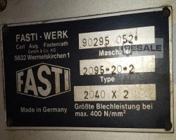 Maschine: FASTI 2.040x2mm Schwenkbiegemaschinen