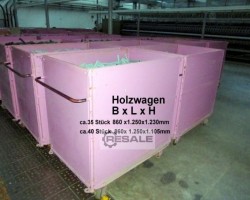 Maschine:   Diverse Stahlblech- und Holzwagen