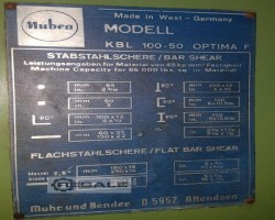 Maschine: MUBEA KBL100-50 Kombinierte Stanz-, Nibbel-, Umform- und Strahlschneid-Maschinen