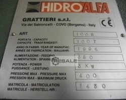 Maschine: HIDRO ALFA 100 R Hydraulische Pressen