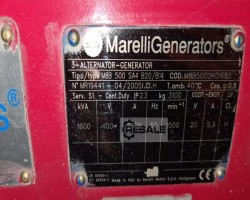 Maschine: MARELLI M8B500SA4 B20/B14 1600kVA Generatoren
