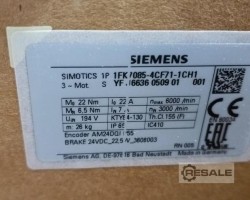 Maschine: SIEMENS 1FK7085-4CF71-1CH1, Synchronmotor, Simotics S,