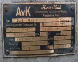 Maschine: DEUTZ 300 kVA Aggregate