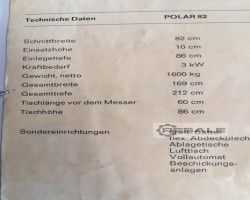 Maschine: POLAR 82 ST Schnellschneider