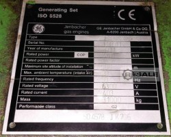 Maschine: JENBACHER JMS624GS-N.LC. Gasgeneratoren
