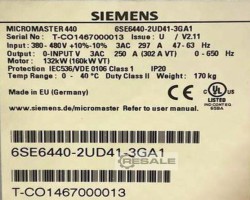 Maschine: SIEMENS 6SE6440-2UD41-3GA1 Frequenzumrichter