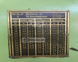 Maschine: HAGEN+GOEBEL HG 28   (HG 42) Gewindebohrmaschinen