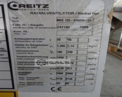 Maschine: REITZ MXE 125-016030-00 Radialventilator