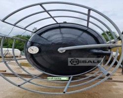 Maschine: VANCK Polyestersilo P393 Salzsilo 45.000 L GFK mit Unterfahrgestell