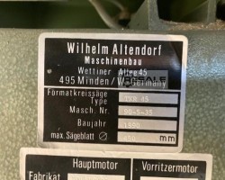 Maschine: ALTENDORF TKR 45 Tischkreissägen