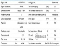 Maschine: PERKINS STAMFORD 4012-46TAG2A Dieselgeneratoren