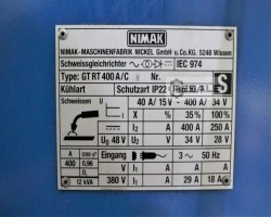 Maschine: NIMAK GT RT 400 A/C Schweissgeräte
