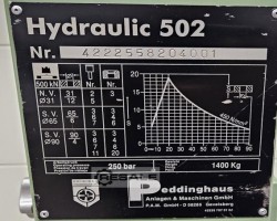 Maschine: PEDDINGHAUS Hydraulic 502 Lochstanzen