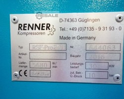Maschine: RENNER RSF-PRO 2-30 Schraubenkompressoranlage