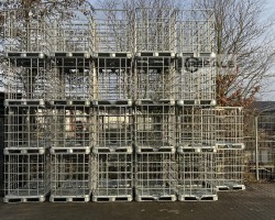 Maschine: IBC 1.200 x 1.000 x 1.150 mm Gitterbox Transportbox Brennholzbox
