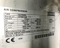 Maschine: ATLAS COPCO GA75VSD Druckluftkompressor
