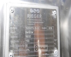 Maschine: RIEGER 16.830 Ltr. Rührwerktanks Maische