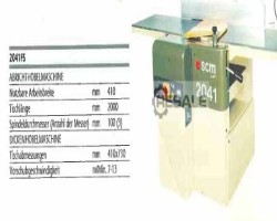 Maschine: SCM FS 2041 Abrichtdickenhobelmaschinen