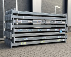 Maschine: DEXION P90 lenght: 14,10 lfm. Palettenregale